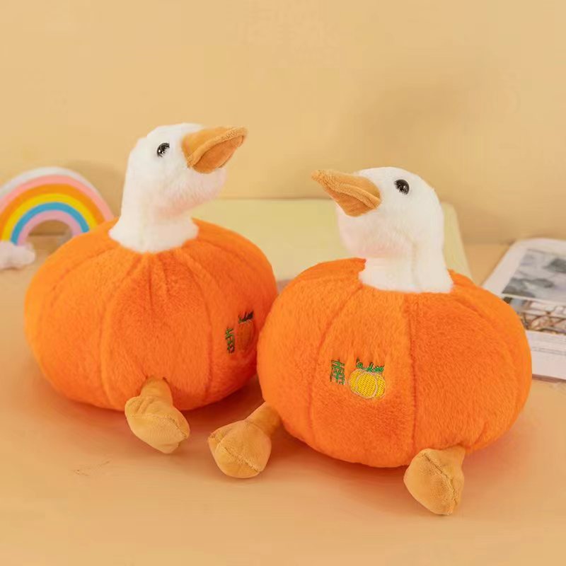 Cute pumpkin duck