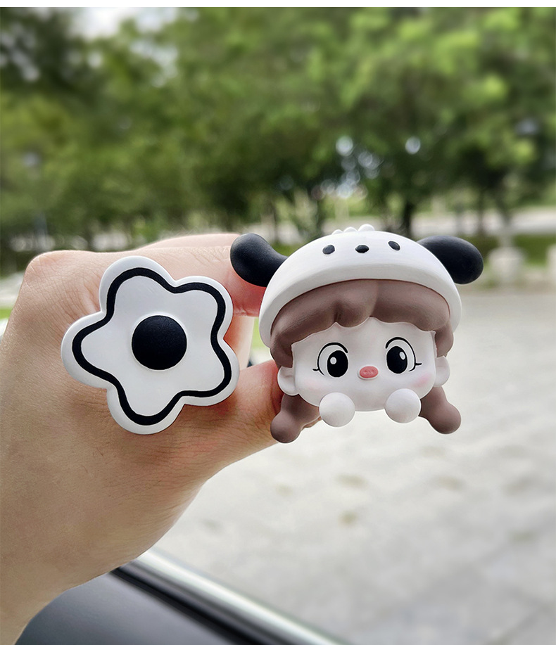 Cute ice cream girl car aromatherapy car air outlet decoration perfume car accessories decoration fragrance Stone
