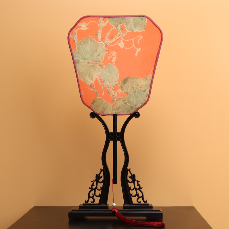 Estilo antiguo translúcido ventilador redondo estilo chino Palacio ventilador danza clásica cara de seda hecha a mano ventilador de bambú artesanía al por mayor