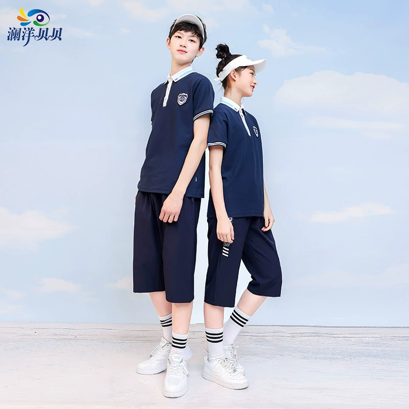 澜洋贝贝 Summer uniform for elementary school students, direct factory sales, with short sleeve