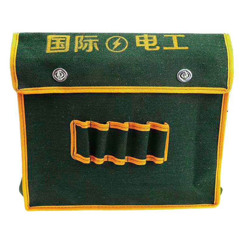 Bolsa de lona auténtica para electricistas, resistente al desgaste y duradera, bolsa cruzada portátil grande para uso en obras de construcción, bolsa de herramientas para herramientas de protección laboral.