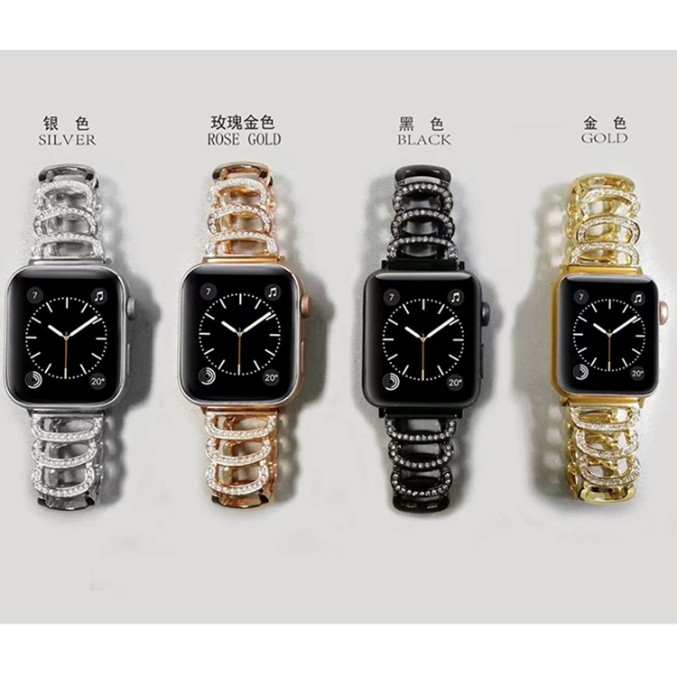 Applicable to Apple Applewatch C -shaped C -shaped Patch Fashion Metropolites Strap Slim Solid Metal Ribbon