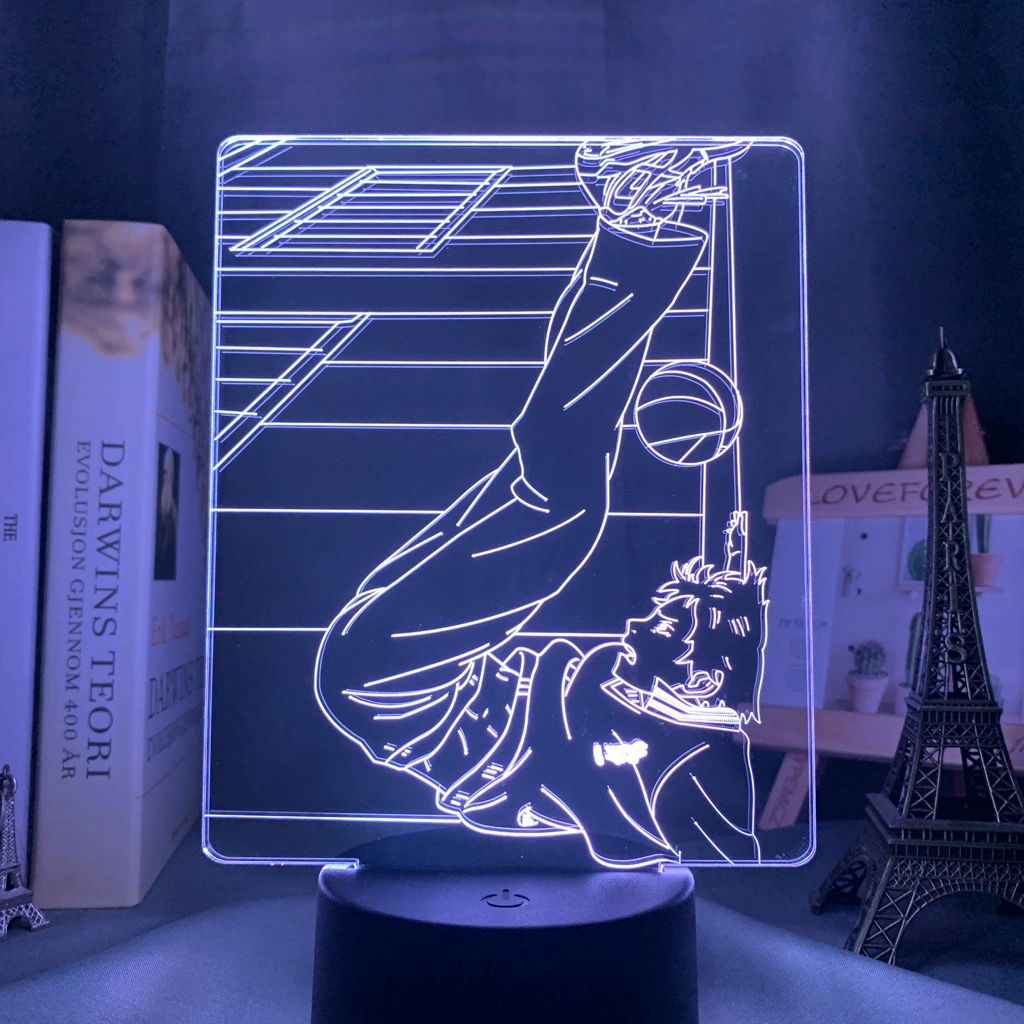 Акриловая ночная LED-лампа с волейболом, минифигура, 3D, подарок на день рождения