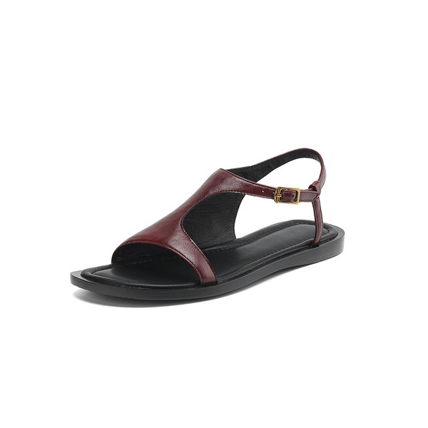 Retro fashionable summer universal sandals open toe flat