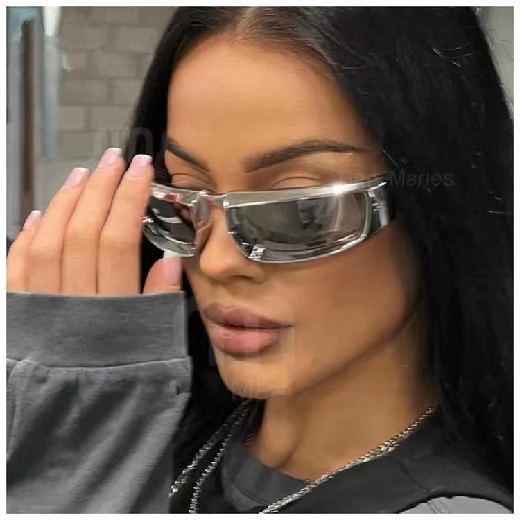 36g Weight Full Frame Glasses Structure Sunglasses Classification Ac, UV400 Protection Lens Material Square Glasses Style Punk Streetwear Solid Color Ac UV400 Protection Square Full Frame Men's Sunglasses