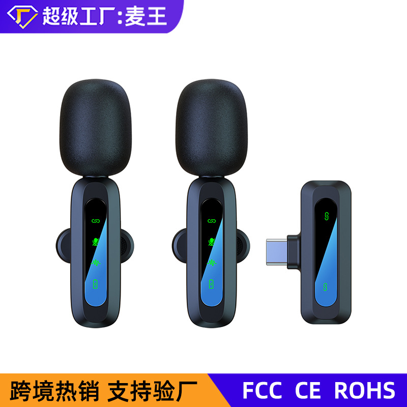 New private model J3 wireless collar clip microphone Intelligent Noise reduction live broadcast mini microphone video outdoor cross-border hot sale