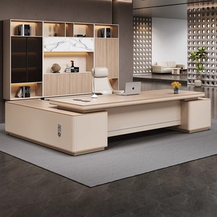 Office Desk Boss Desk Light Luxury High-End Desk and Chair Combination Office Chairman Manager Desk President Office Desk