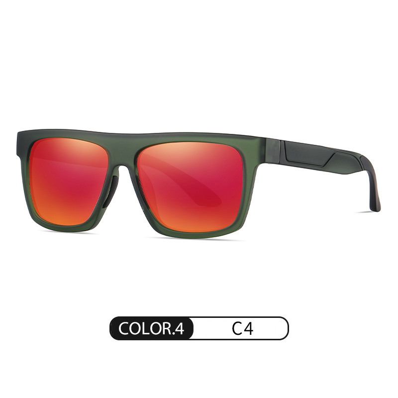 Nuevo espejo polarizador para hombre S11104 moda pintura elástica TR montura cuadrada gafas de sol gafas de sol anti-ultravioleta de pesca