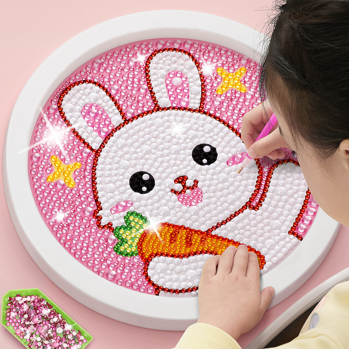 Children's Diamond Sticker Handmade DIY Masonry Paste Drill Point Drill Girl Toy Girl Making 2024 New Style