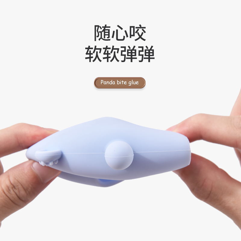 Protector de mano de bebé guantes de silicona mordedor bebé molar juguete anti-comer mano calmante mordedor niños Panda teether