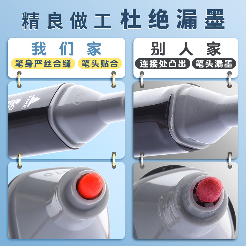 Marcar la pluma aceitosa de secado rápido de doble cabeza acuarela pluma de la escuela primaria de los niños de la pintura del arte especial de dibujos animados opaco color de la pluma