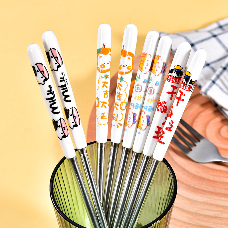 Western-style Tableware Steak Knife and Fork Plate Set Cute Children's Knife, Fork and Spoon Three-piece Set Household Dinner Plate