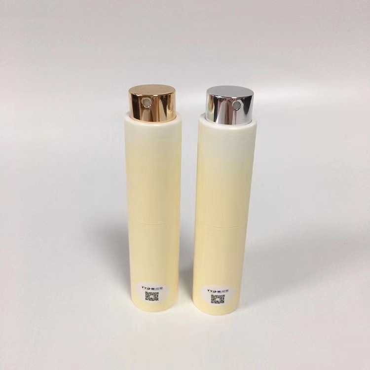 Fabricantes de botellas de perfume recargables telescópicas giratorias de 8 ml con pintura táctil y de color degradado, botellas de spray bucal, etc., en stock, entrega inmediata.