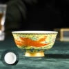Dragon and phoenix in bowl, single phoenix