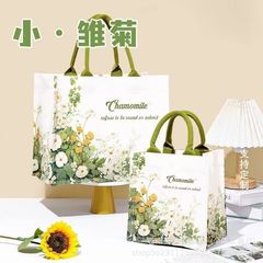 现货小雏菊防水立体帆布包手提包飘带环莫里斯托特包清新学生包