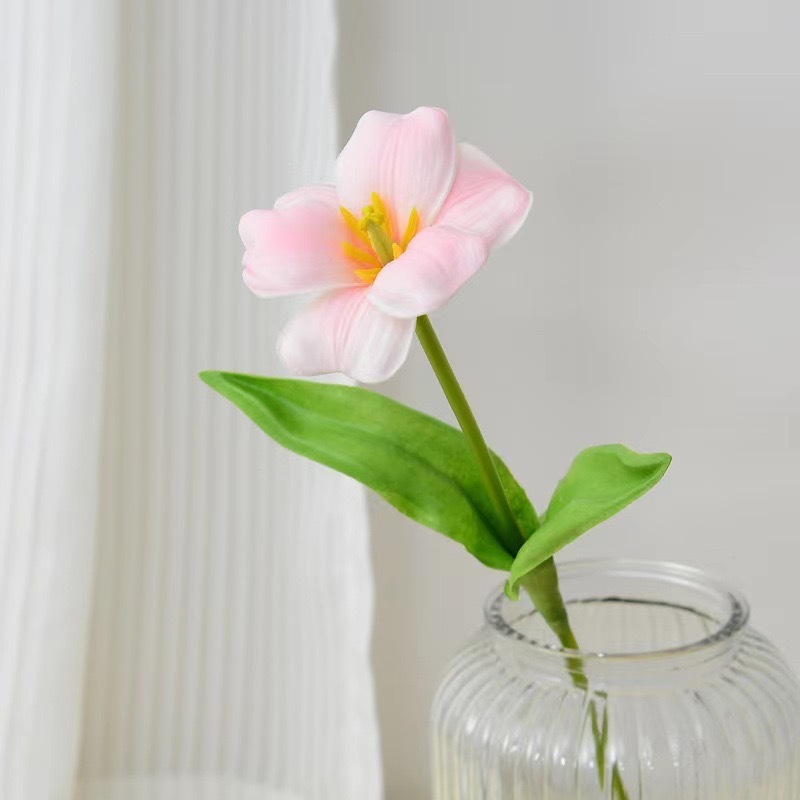 PU迷你郁金香批发家居装饰人造花束仿真植物手捧婚庆假花造景道具|undefined