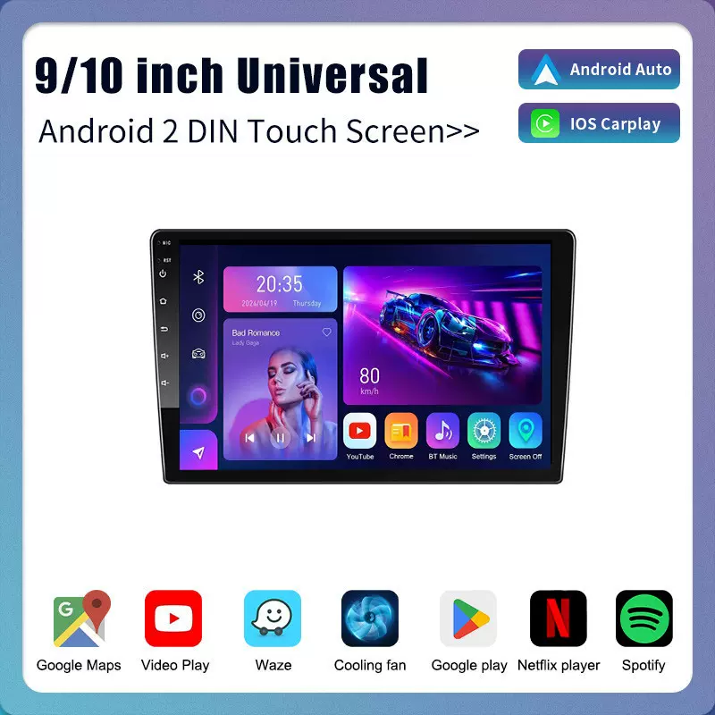 9寸安卓通用机汽车导航仪10寸车载显示屏播放器carplay WIFI GPS