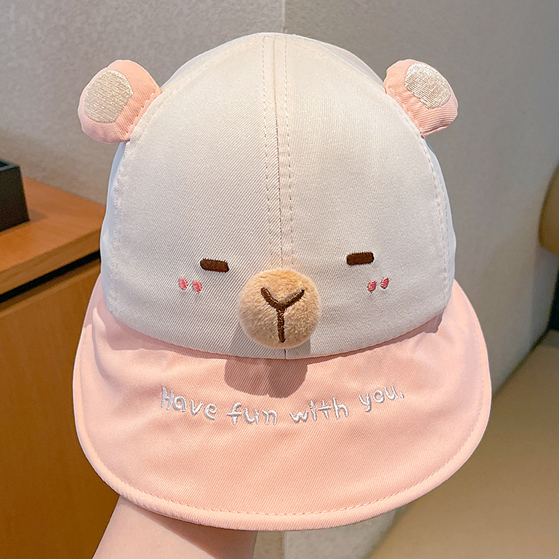 Sombreros para niños Kapibara de dibujos animados sombreros de lengua de pato 2025 nuevos sombreros de verano para niños y niñas sombreros de béisbol