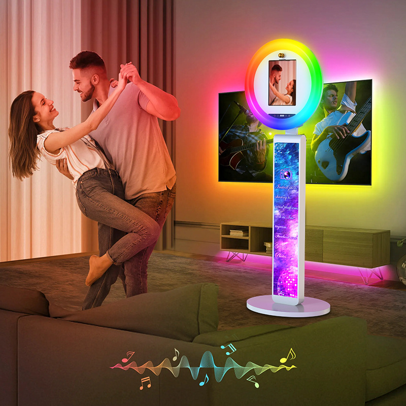 Ipad photo booth 跨境商品 平板照相亭 LED环形灯便携式婚礼拍照