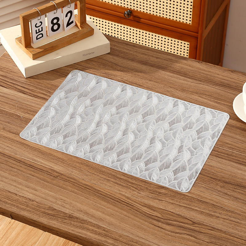 Transfronterizo cuadrado PVC almohadilla de comedor estilo europeo almohadilla de taza hueca almohadilla de taza cuadrada almohadilla de taza hueca aislamiento térmico almohadilla impermeable
