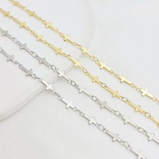 Cross-border new 5*13mm cross chain DIY mobile phone chain jewelry necklace decoration chain Yiwu jewelry wholesale