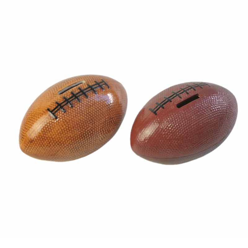 Hucha de cerámica de baloncesto pintada, alcancía de cerámica de golf, alcancía de baloncesto, exquisita artesanía de béisbol, ahorro de dinero