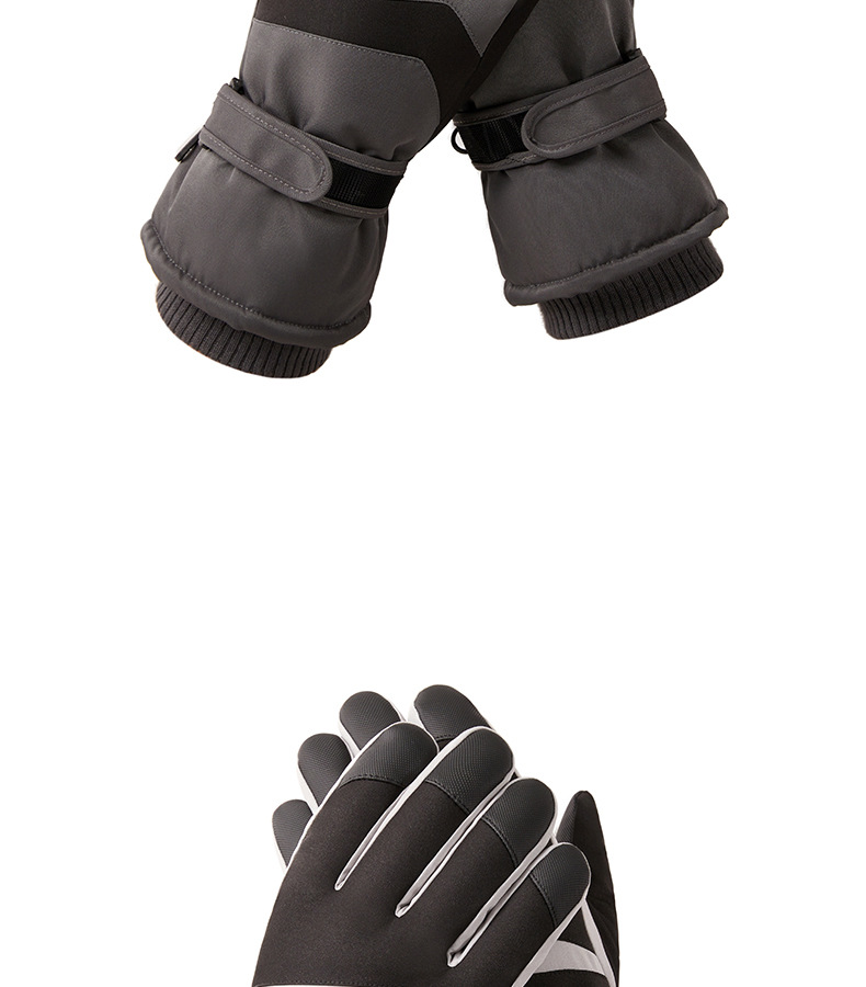Men's and women's ski gloves winter outdoor riding electric bike with wool thickened anti-cold wind anti-water touch screen protective warm gloves_voghion.com