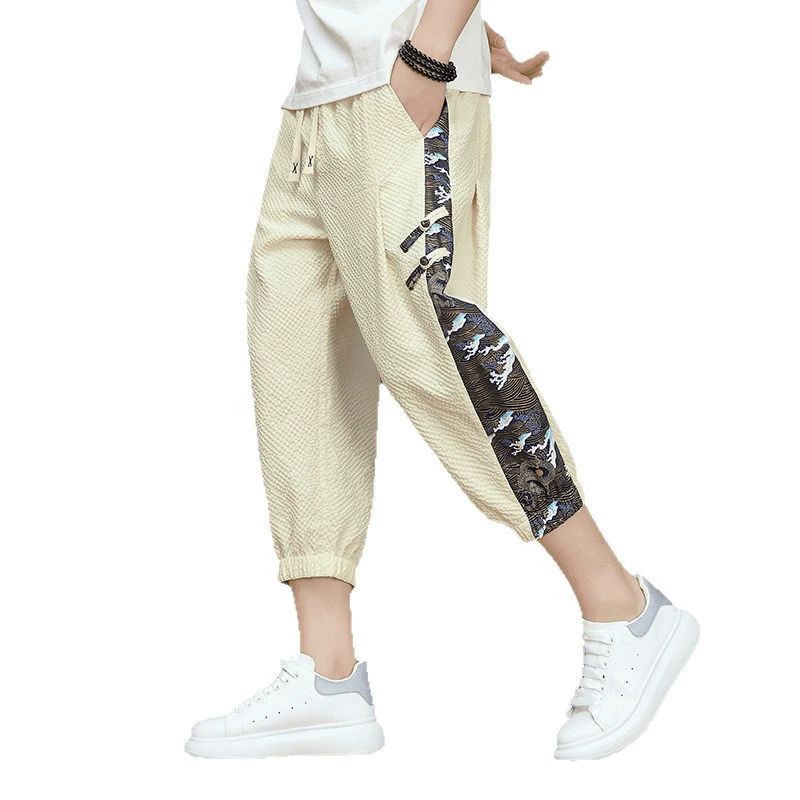 Summer retro thin trousers, Chinese style, plus size