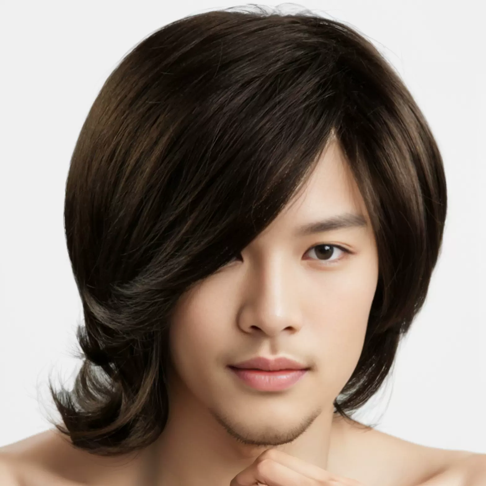 欧美假发外贸帅气cosplay动漫男发欧美节日派对外翘男士中长发