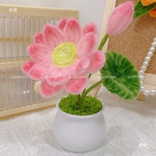 小花瓶扭扭棒圣诞扭扭红色棒花束小盆栽手工diy材料车载成品摆件