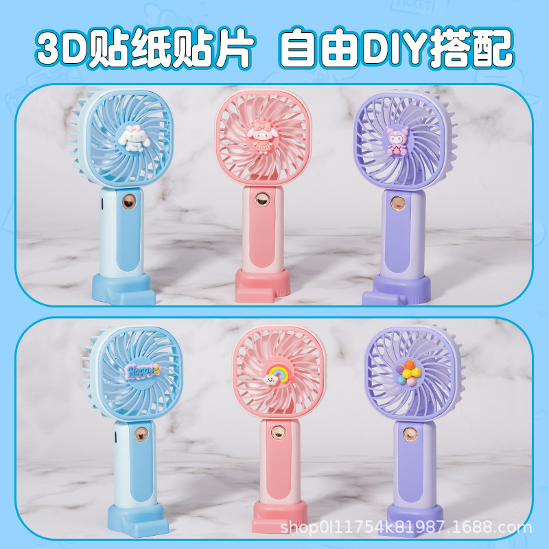 Mini USB Handheld Fan Multifunction Desktop Fan with Stand, Student Outdoor Portable Personal Fan