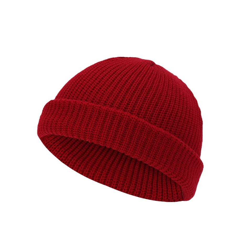 Guapi Short Cold Dome Street Knitted Hat High Elasticity_voghion.com