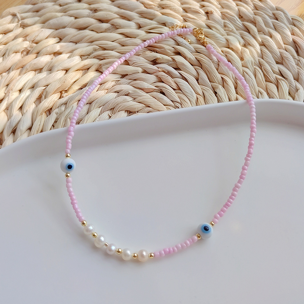 Women'S Gender Fashion Geometric Mixed Materials Knitting Women's Necklace