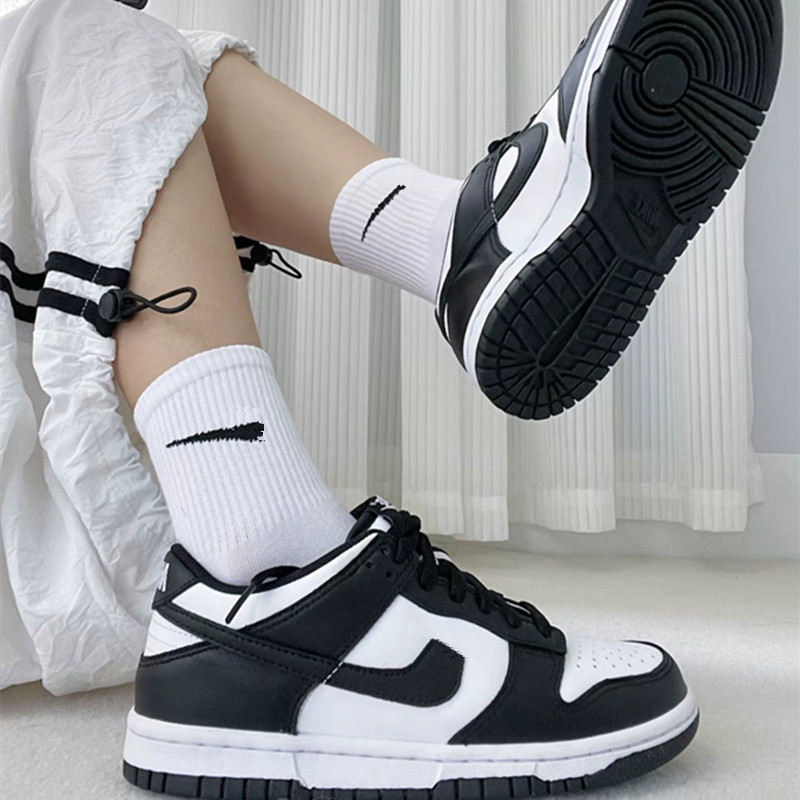 Cross-Border New Black and White Panda Autumn and Winter Men's Shoes, Women's Sneakers, Men's Genuine Leather Shoes, Women's Shoes, Men's Sports Casual Shoes