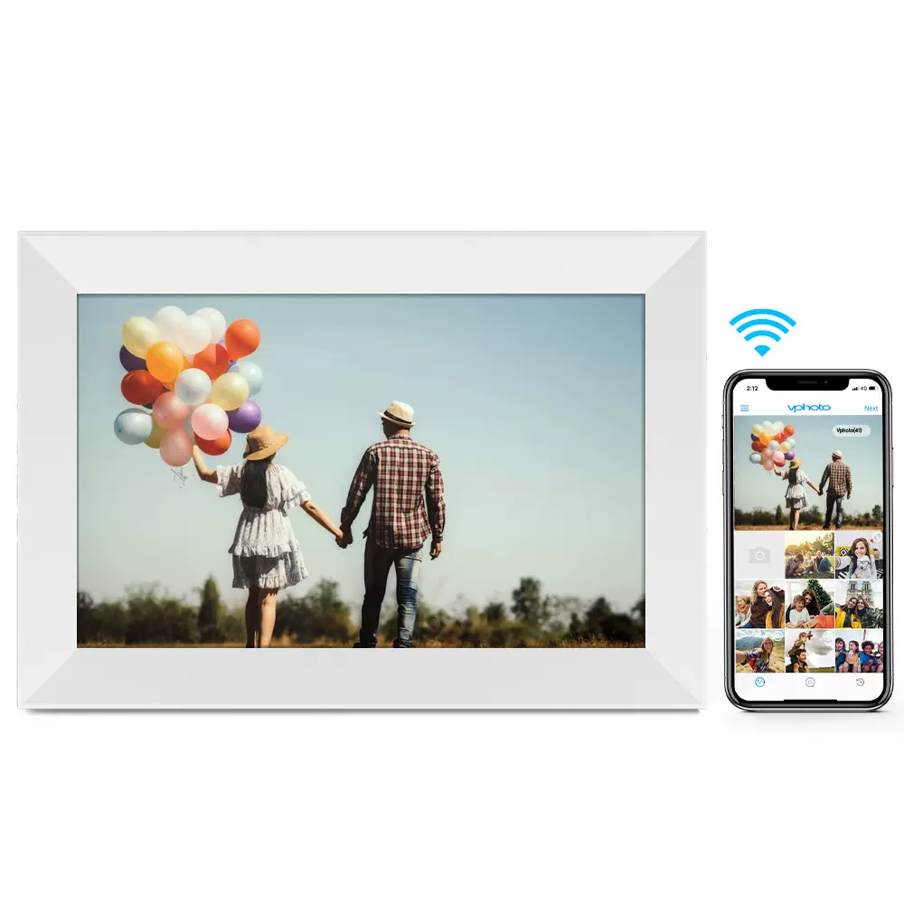 跨境外贸10寸英寸智能WiFi触摸云相框数码相框电子系统vphoto软件
