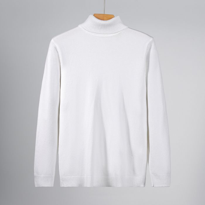 Men's Slim-Fit Turtleneck Sweater – Business Casual Knit Pullover, Wrinkle-Resistant & Warm (M-3XL, 13 Colors)_voghion.com