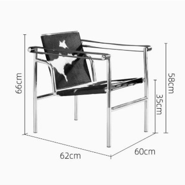 LC1 Basculan silla sofá de cuero Corbusier silla de cuero medieval silla casera silla casera