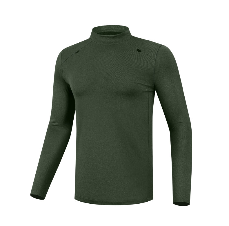 Áo thun dài tay golf nam PGM giữ ấm nhung mài mùa thu đông — YF427-Đen, YF427-Hoa màu xám, YF427-màu trắng, YF427-Màu xanh quân đội chi tiết 14