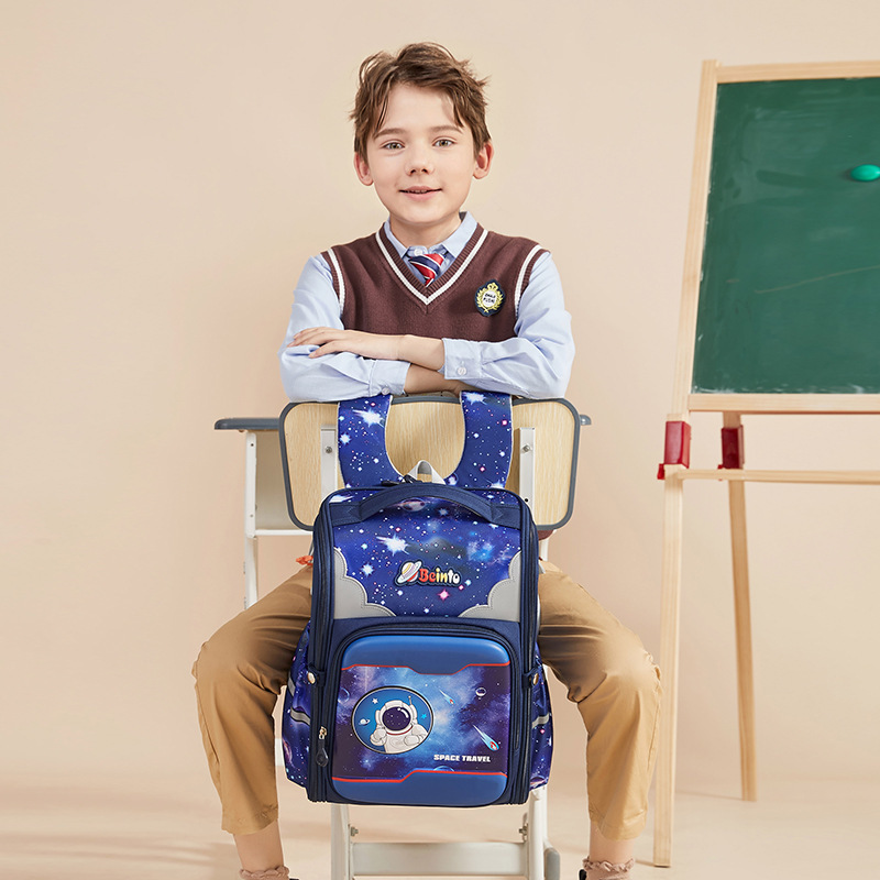 Mochila escolar espacial para hombres de escuela primaria