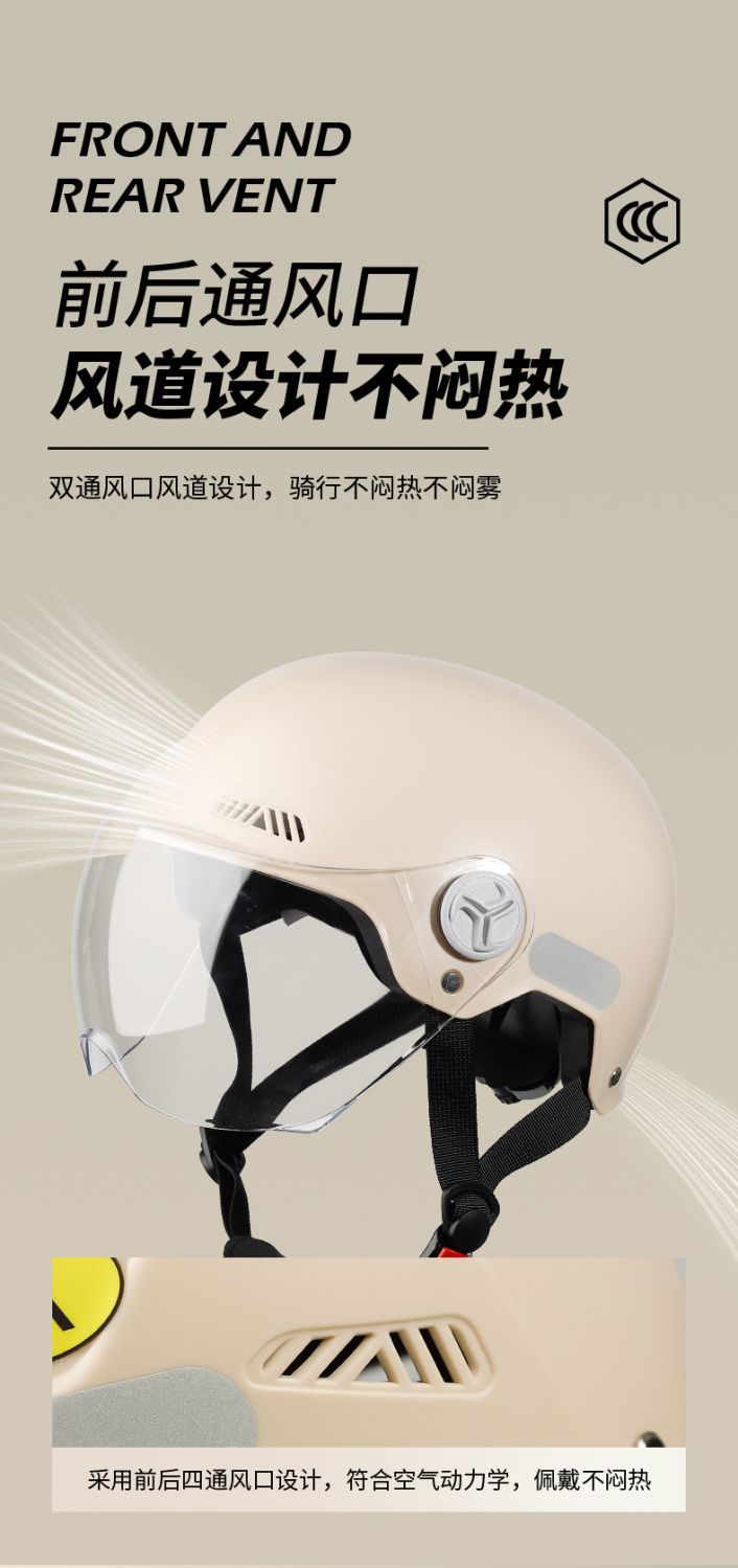 Extra Large 3C Certified Helmet for Men with Large Head Circumference, Electric Motorcycle Half Helmet for Women, 5XL Plus Size, 70 Head Circumference, Sun Protection