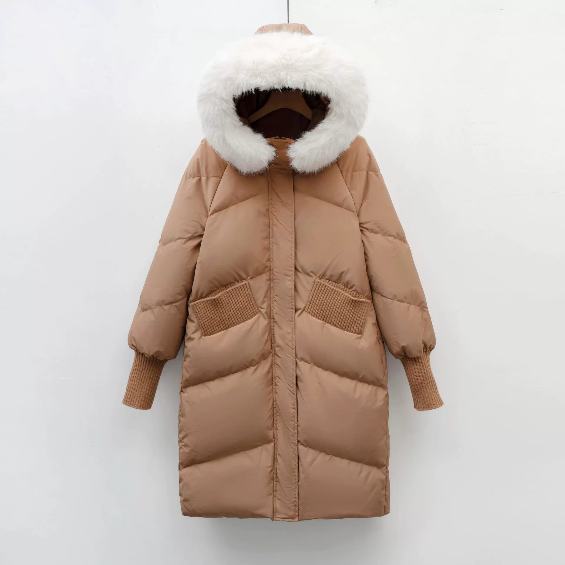 Velvet keep warm down jacket for leisure, duck down, oversize