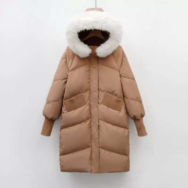 Velvet keep warm down jacket for leisure, duck down, oversize