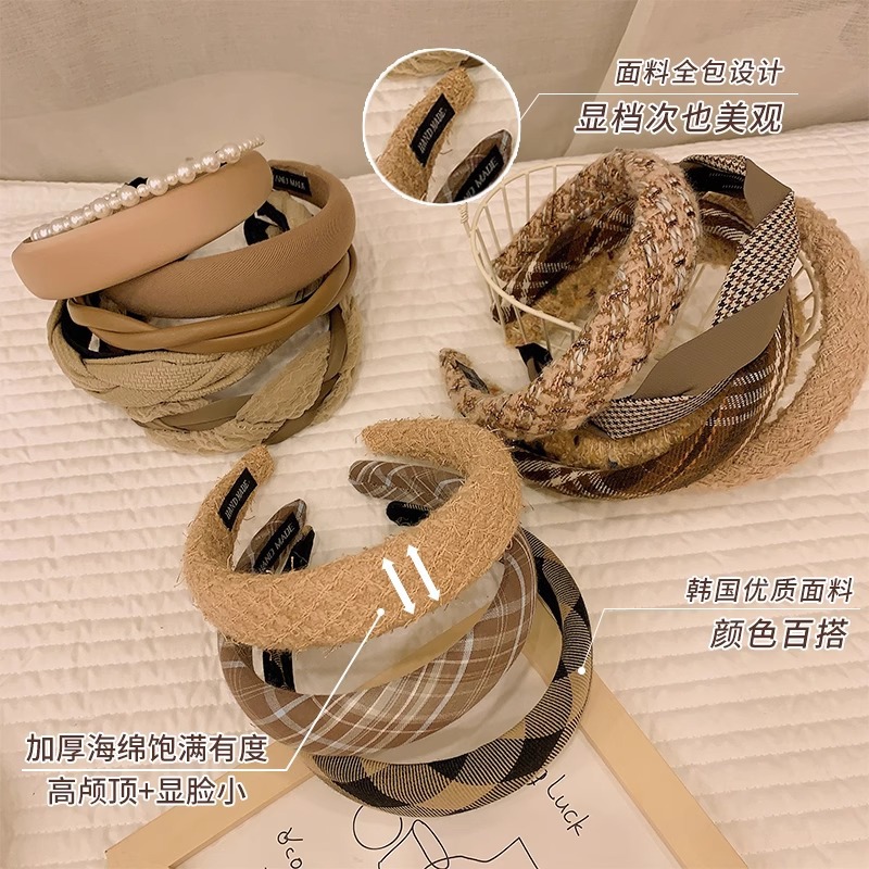 Maillard diadema para mujer todo fósforo cabello prensado cabeza alta diadema 2025 nuevo temperamento horquilla torque paquete de cabello tocado