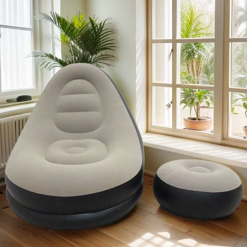 Balcony lazy sofa, suitable for sleeping or lounging, single-person bedroom tatami sofa with footrest, bay window lounge chair, inflatable sofa Balcony lazy sofa, suitable for sleeping or lounging, single-person bedroom tatami sofa with footrest, bay window lounge chair, inflatable sofa