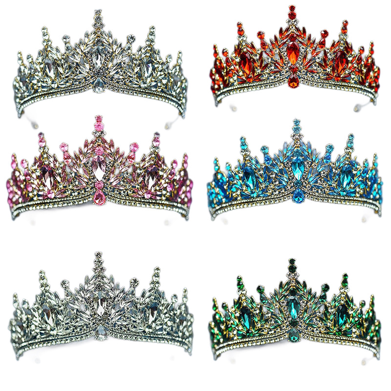 Bride's Crystal Crown Headpiece, Korean-style Wedding And Coming-of-Age Ceremony Princess Hair Accessory, High-end_voghion.com