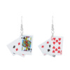 Card game, earrings, accessory, handmade, internet celebrity, wholesale