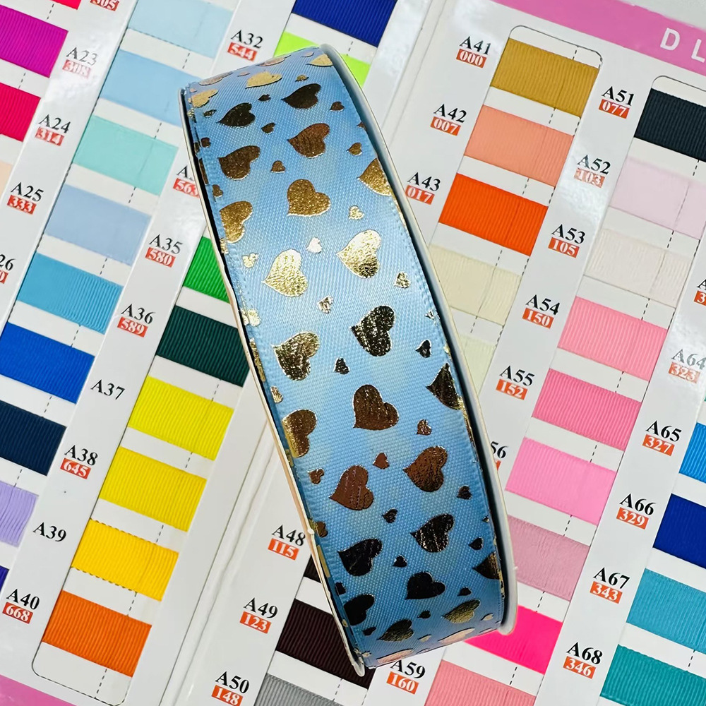 Fábrica de 2.5CM amor estampado cinta de regalo de día de San Valentín envasado de flores decoración de regalo de boda