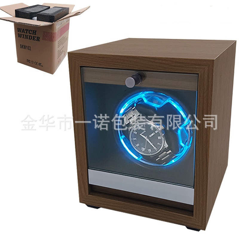 [No Color Box] Open Cover Self-stop Atmosphere Light Watch Shaker Mechanical Watch Wink Box Household Electric Watch Box