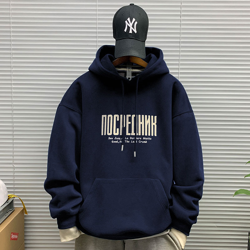 Dark blue hooded thin-1621 [high quality] GL