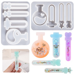 廠家批發源頭水晶diy硅膠模具魔法實驗瓶流沙吊墜磨具鑰匙掛件